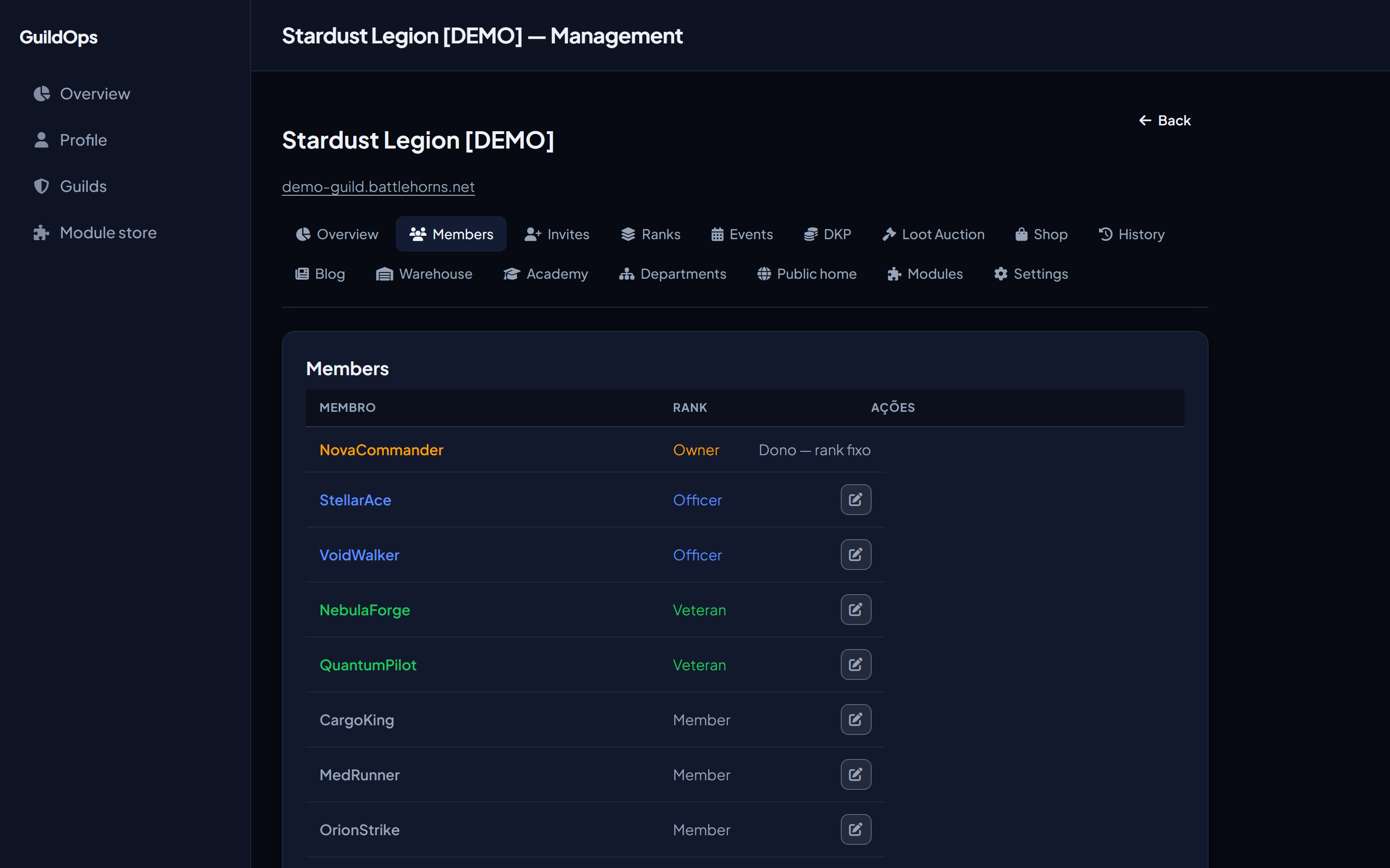Manage members